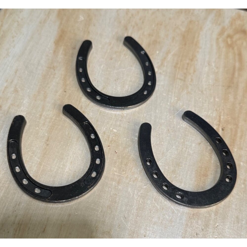 Horseshoes Set Of 3 horse decorations equestrian art cake topper